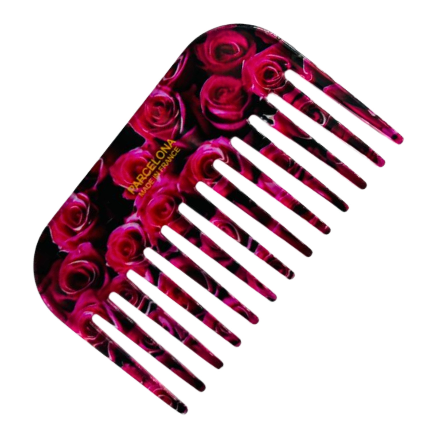 Parcelona Wide Tooth French Detangling Comb – Cellulose Acetate Hair Comb for