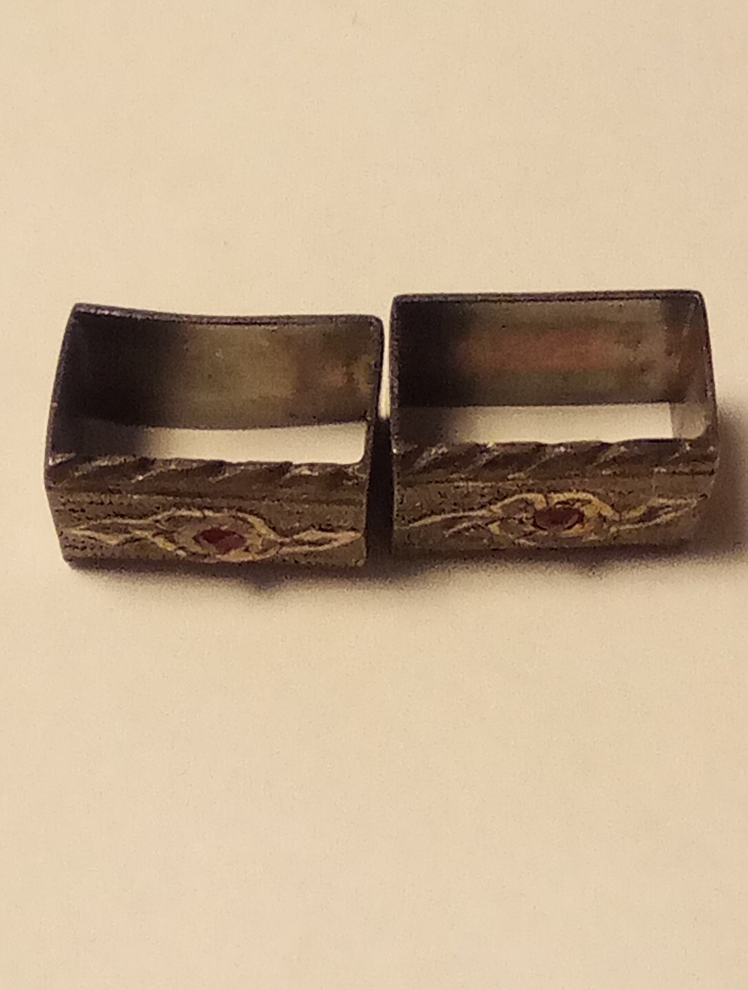 VINTAGE INDIAN MADE HAIR CLIPS WITH STONES GREAT FOR ANY COLLECTION!