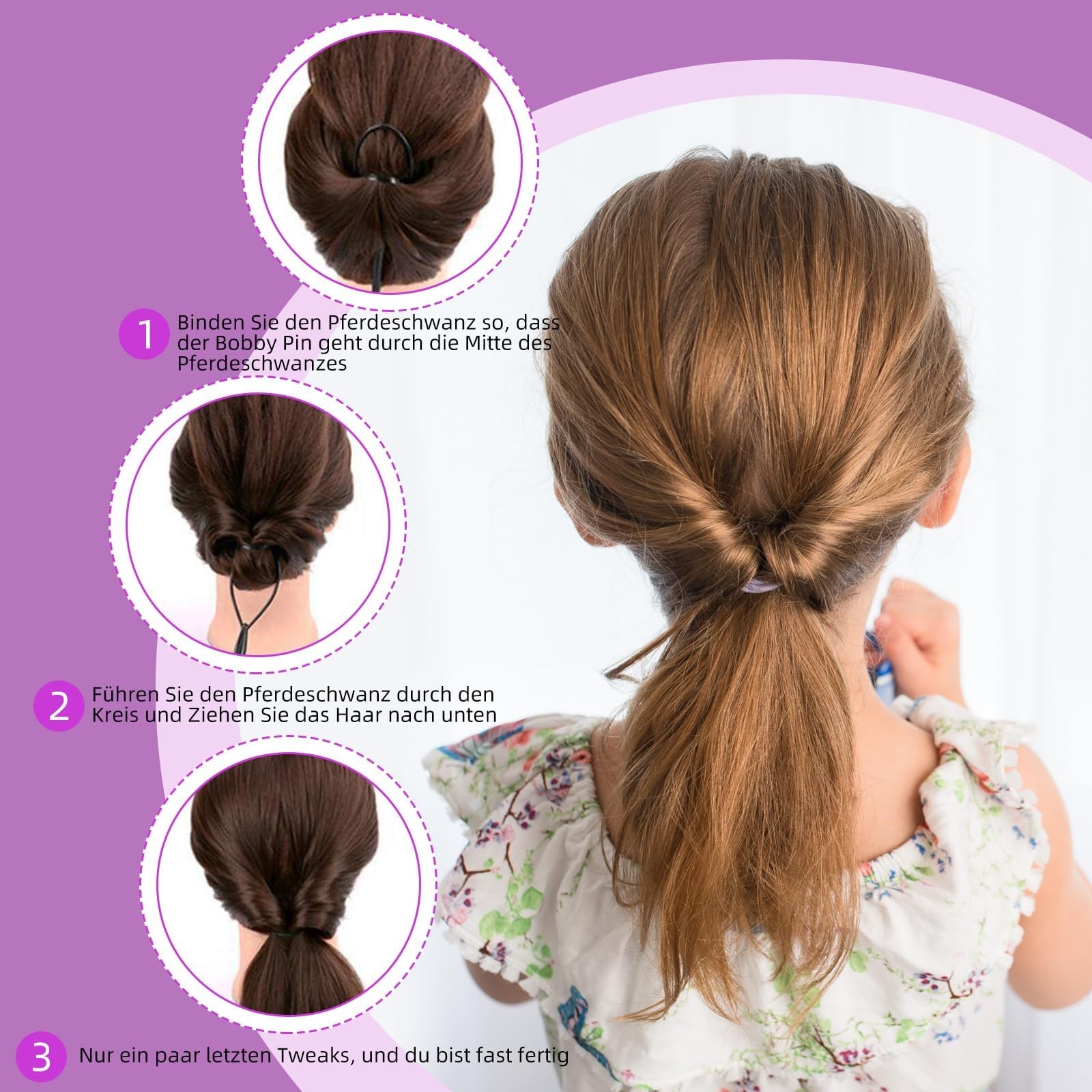 Multi-Color Large & Small 2 Sizes Hair Loop Styling Tool French Braids