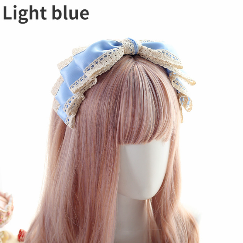 Princess Girl Lolita Headband Headwear Gothic Headdress Bowknot Hair Accessory