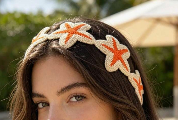Starfish sea life crochet headbands