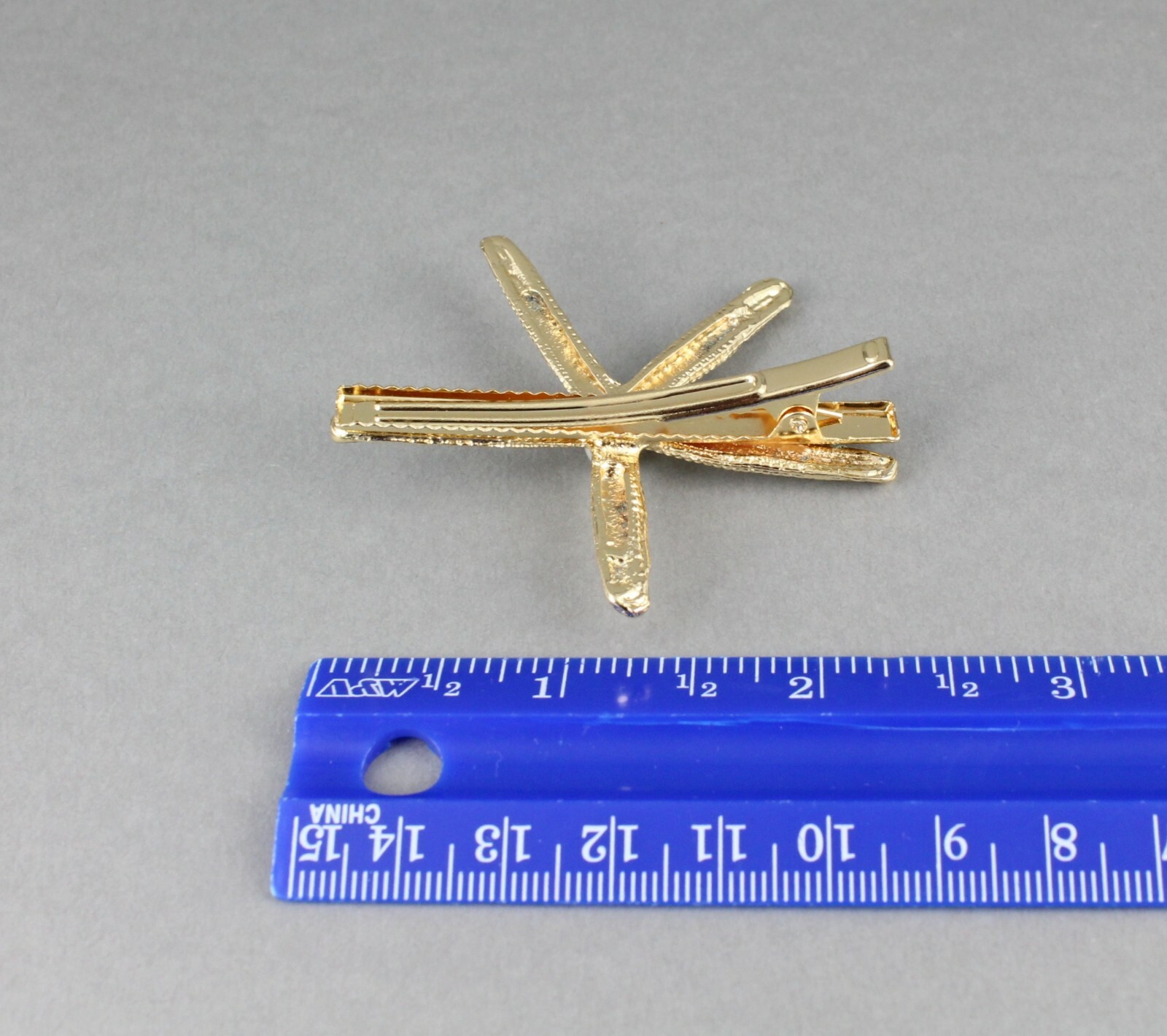 Gold Starfish barrette metal hair clip barrette star fish hair clip clamp