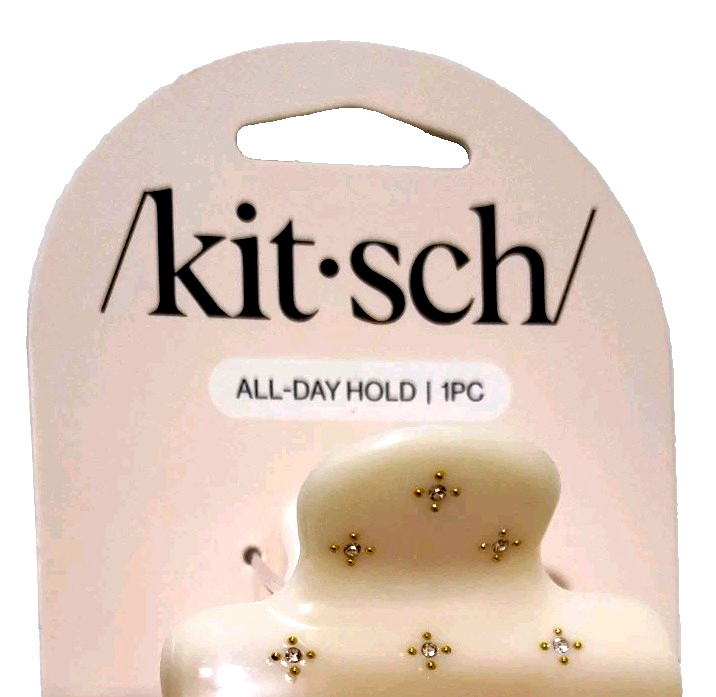 Kitsch Recycled Plastic Medium Rhinestone Cloud Hair Claw Clip Ivory Versatile
