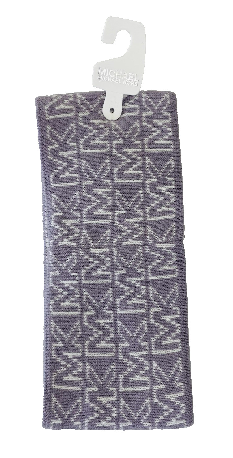 NWT Michael Kors Women’s Casual Winter Knit Headband Purple White