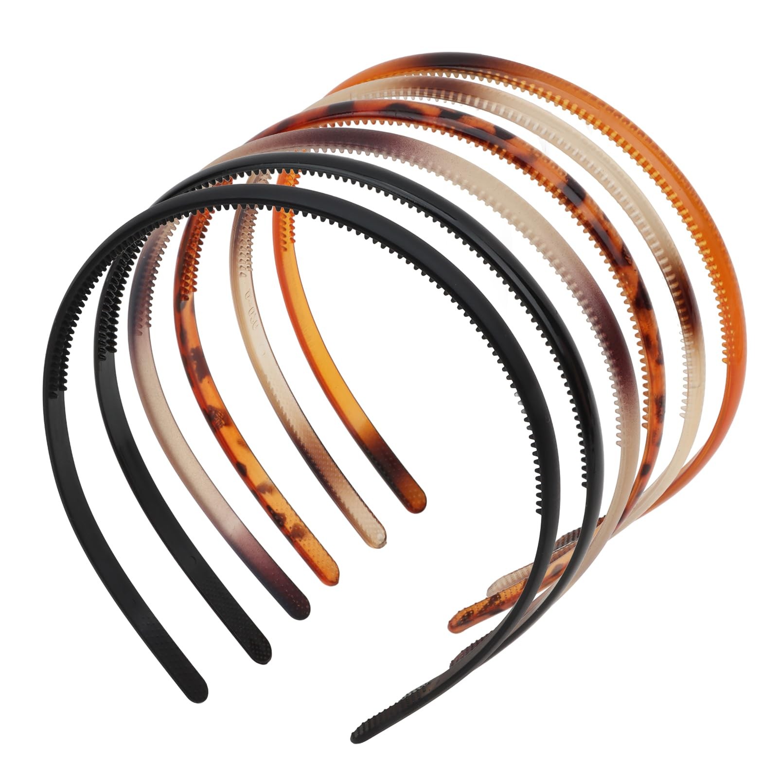 Multi-Color Plastic Thin Skinny Headbands for Tortoise Headband Black Hairban…