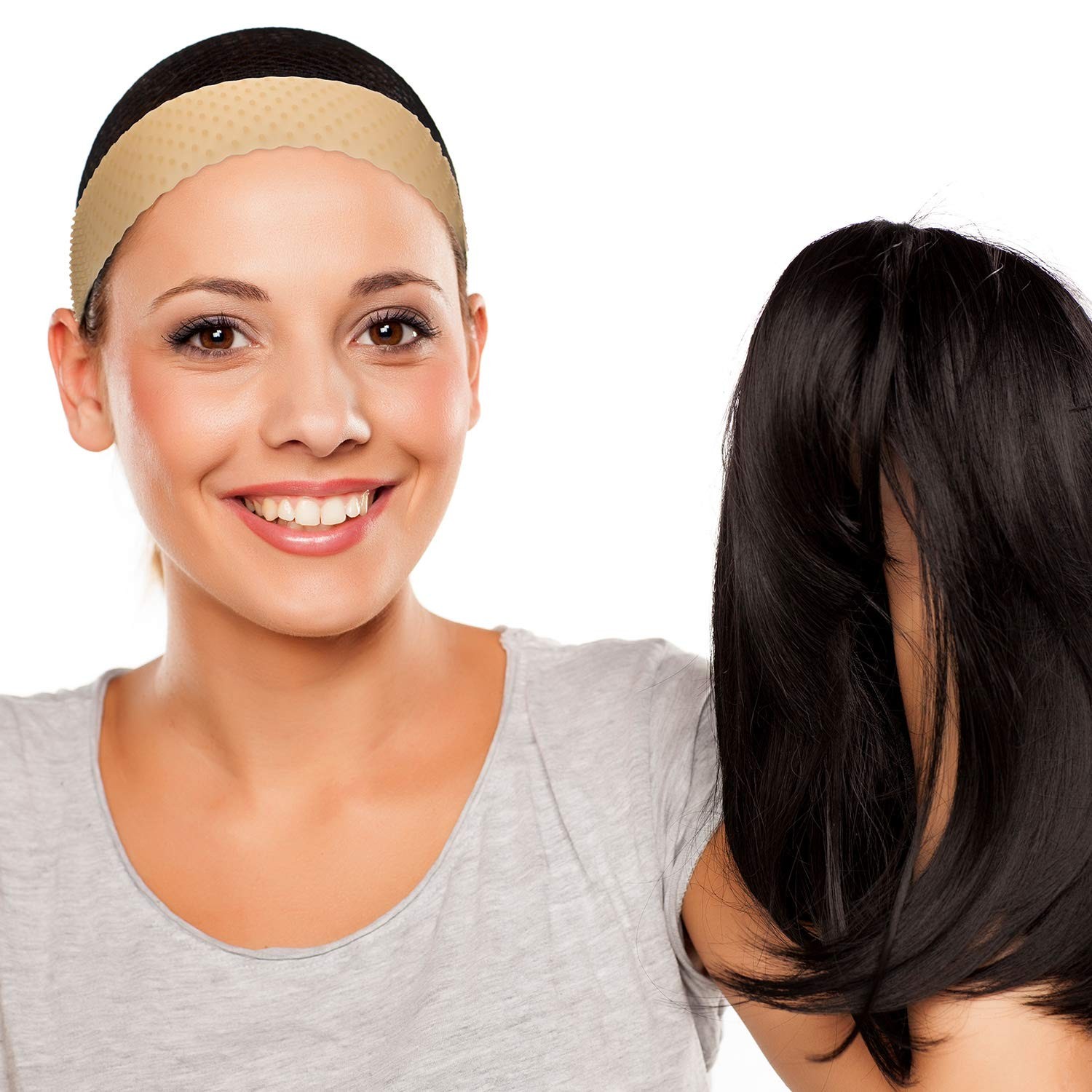 2 Pieces Silicone Wig Grip Band Adjustable Silicone Wig Headband Non Slip Strong