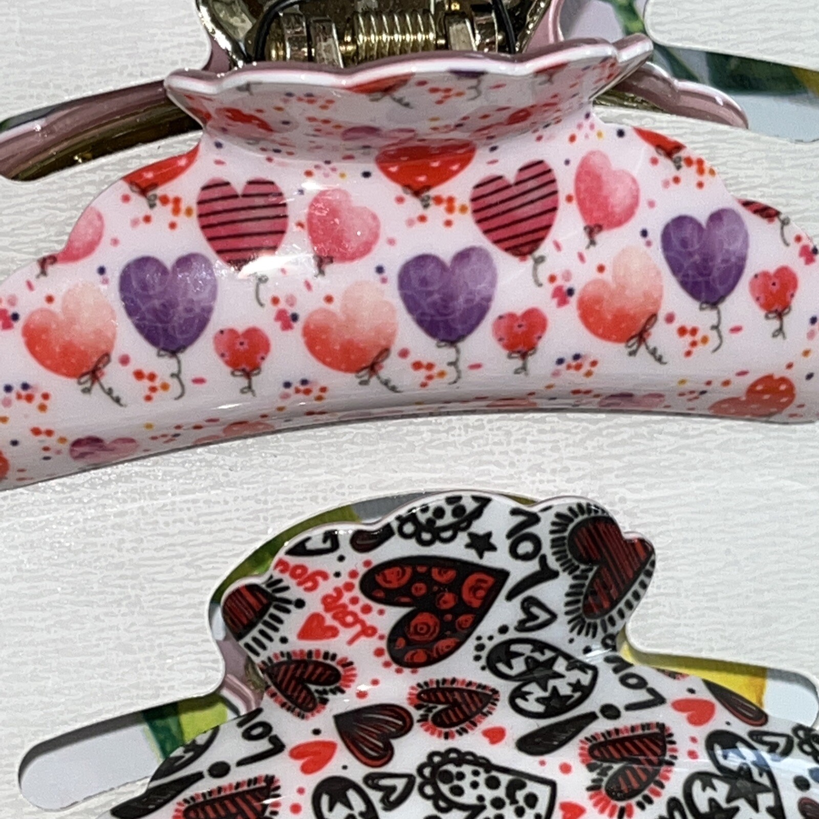 NATASHA HAIR CLIPS HEARTS -Lead Compliant- 👀 😍 New Set of 2
