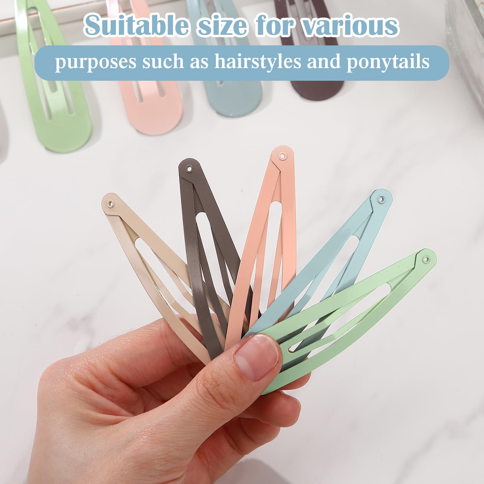 30 Pieces 3.1 Inch Large Metal Snap Hair Clips Nonslip Barrettes Women Hair A…