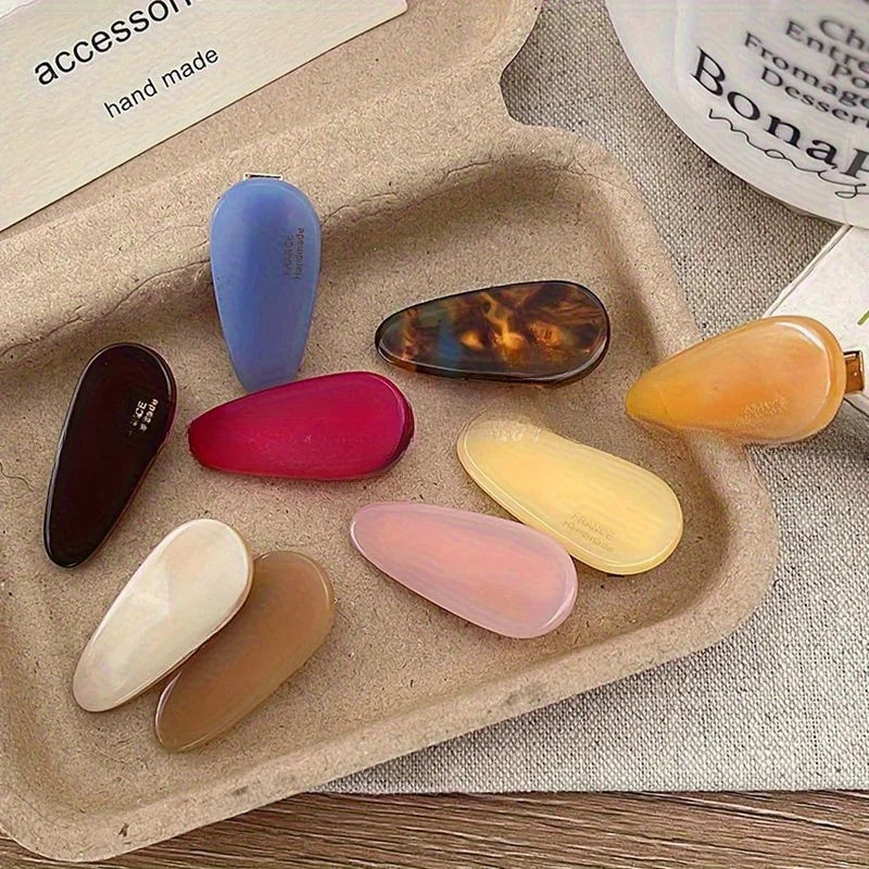 3/6pcspcsNew Spring and Summer Water Droplet Small Hair Clip Edge Clip, Side Cli
