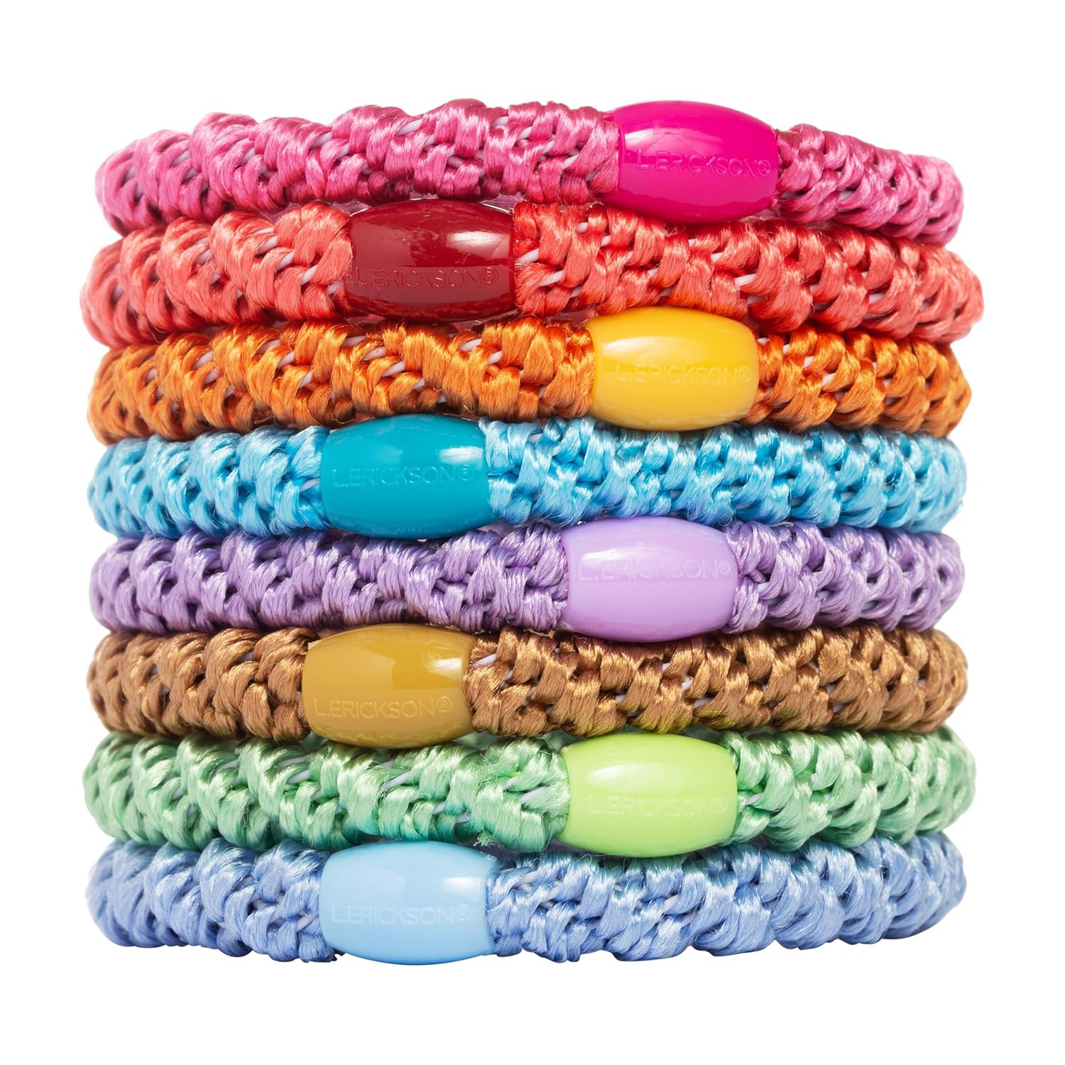 Colorful Hair Ties for Thick Hair, Grab & Go 8 Count (Pack of 1), Spring