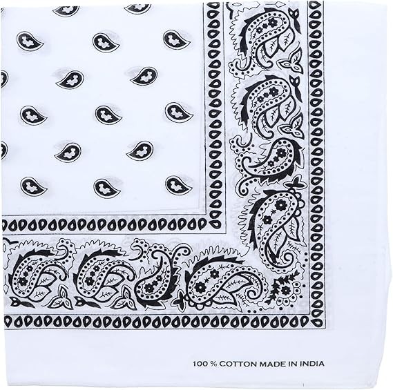 Motique Accessories Extra Large Paisley Bandana 27×27 Inch