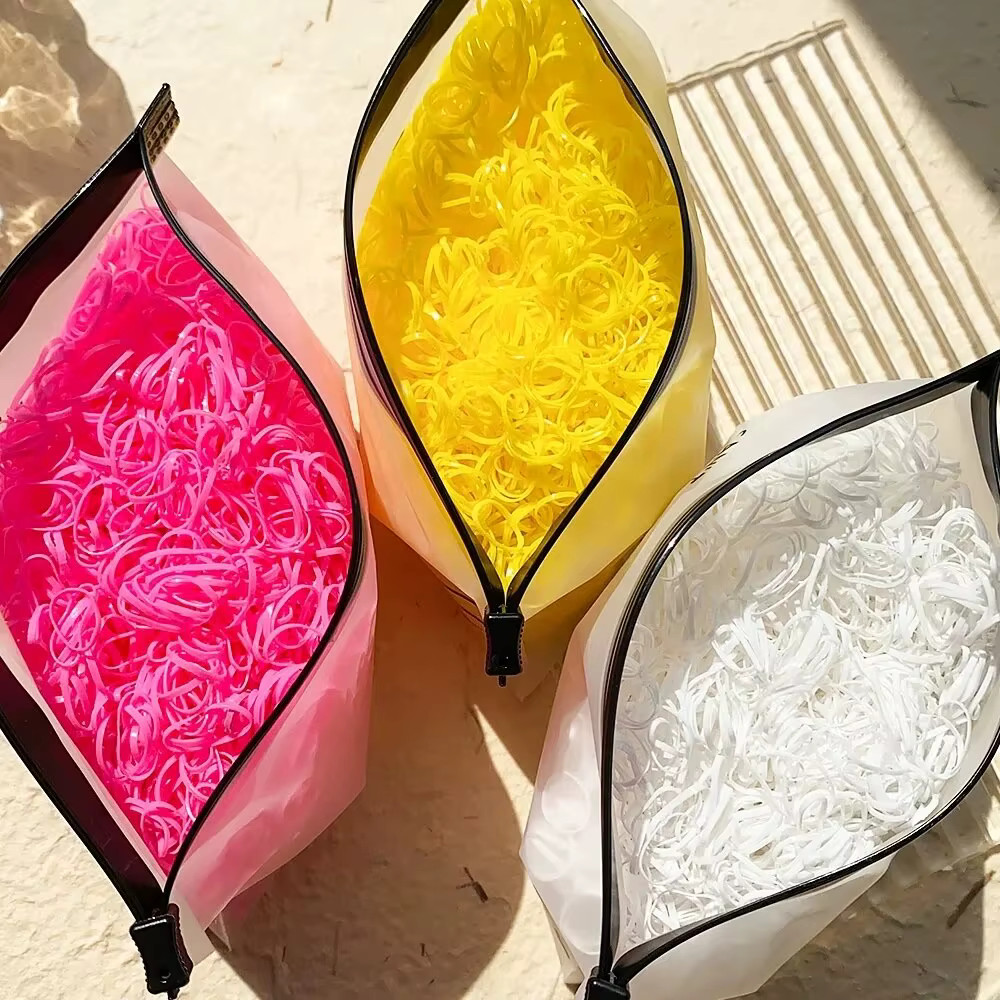 1000Pcs Colorful Small Disposable Hair Bands Scrunchie Girls Elastic Rubber Band