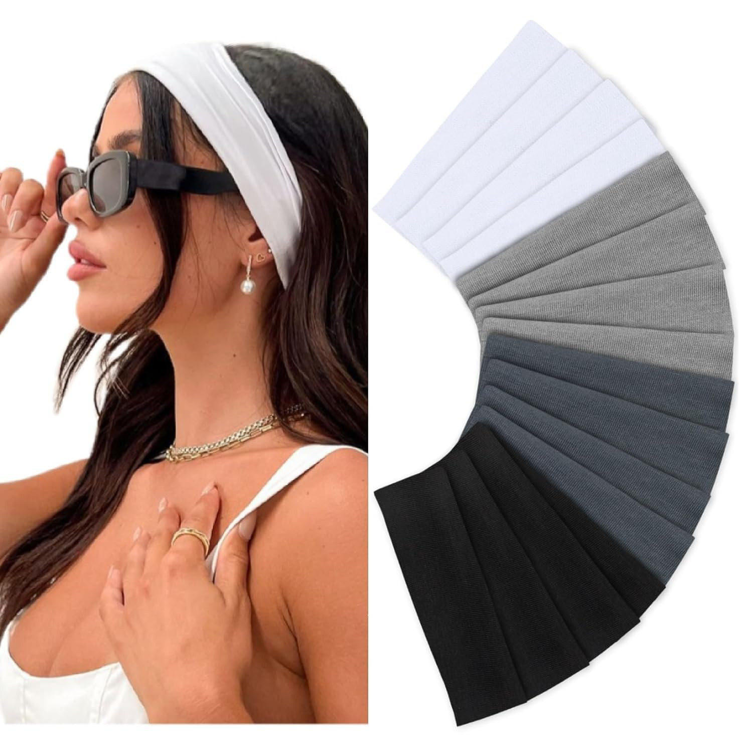 Headbands for Women 16 Pack Elastic Hair Bands for Women’ Hair Non Slip Soft Clo