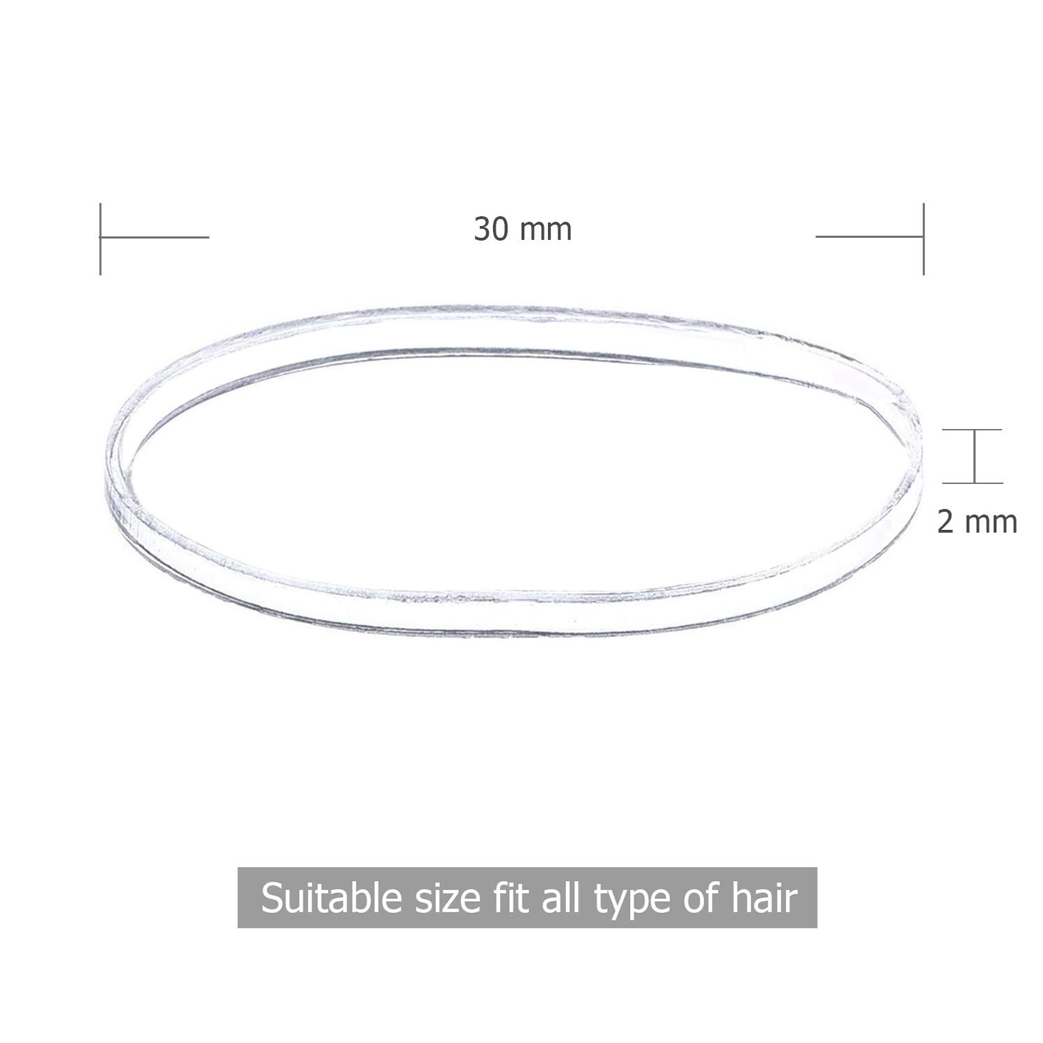 HOYOLS Clear Elastic Hair Rubber Bands, 1500pcs Mini Small 1.Clear 1500 pcs
