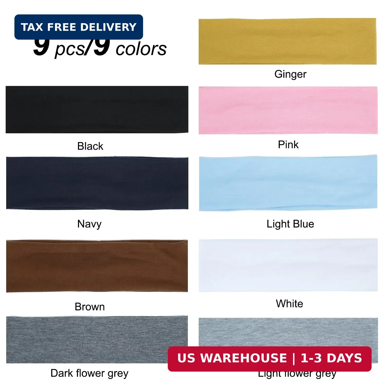 9Pcs Headbands for women Non Slip Headband, Soft Elastic Hair Bands for Women’s