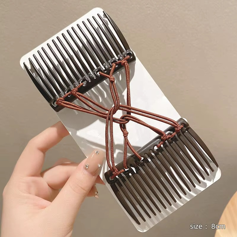 Vintage Creative Magic Hair Comb Elastic Rope Disc Hair Clip for Women Headwear