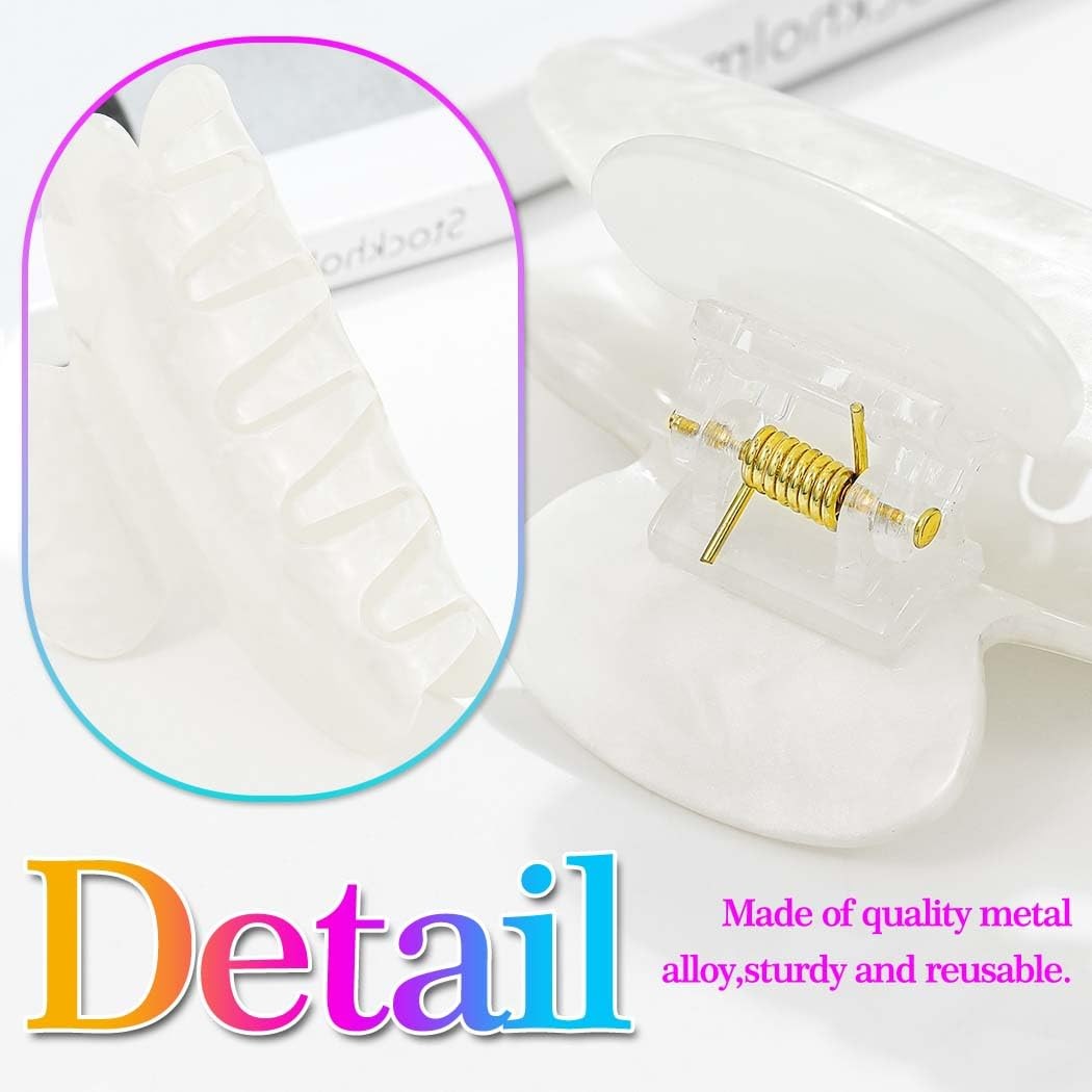 Fashey Acrylic Claw Clip Cute 1 Count (Pack of 3), light green+pink+beige