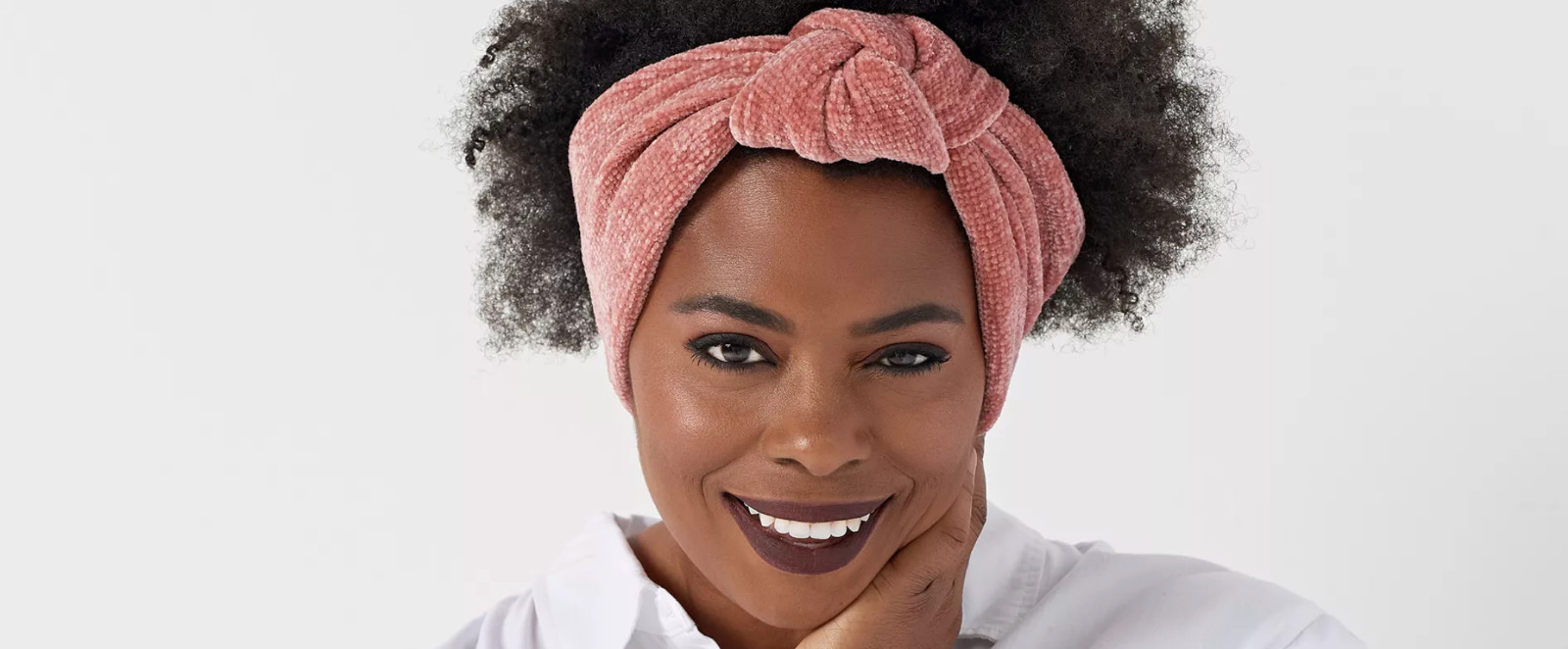 Attitudes by Renee Women’s Chenille Turban Headband Rose Quartz One Size