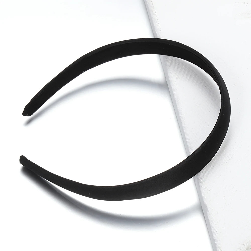 1PC Black Full Wrap Cloth Plastic Headband 1.5-4Mm Wide Headband Base for Women,