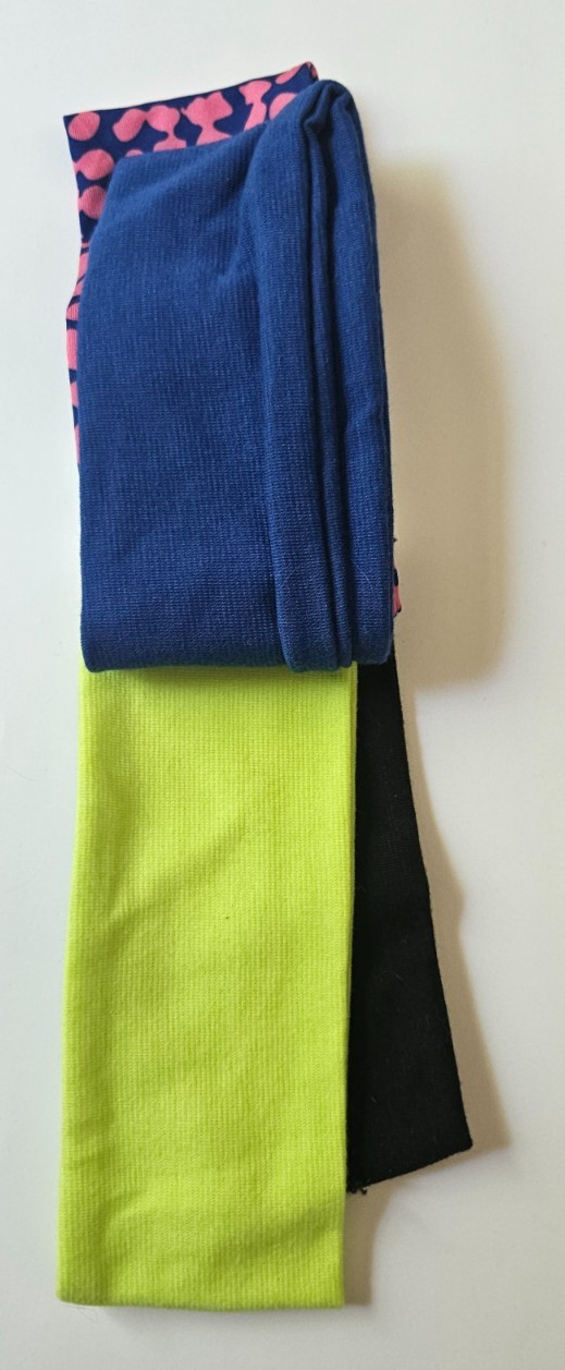 Scunci Effortless Beauty 5 Pc Headwrap Set Neon Blue Black Pink NEW NOS
