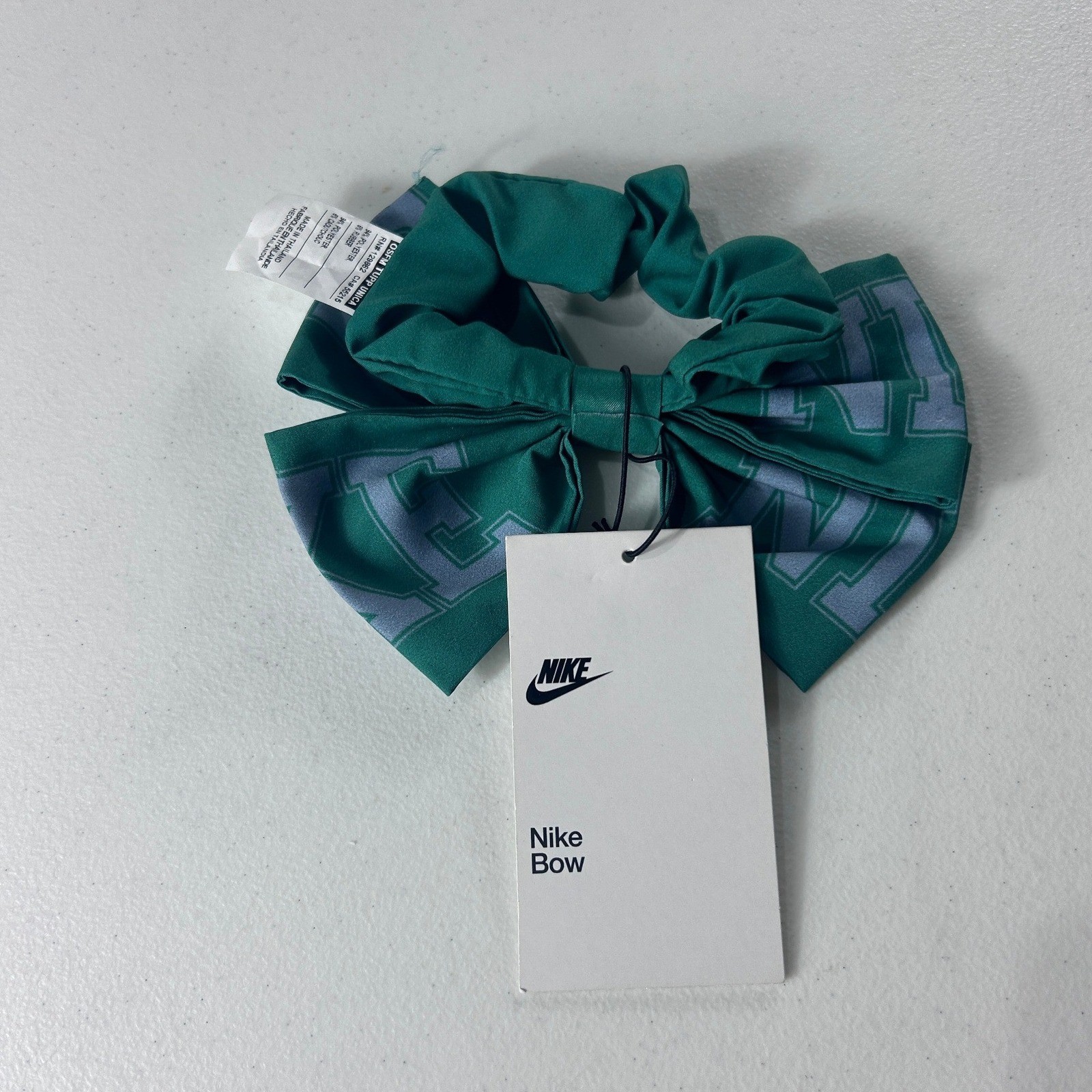 Nike Team Bow Scrunchie Womens Green Lavender Athletic Hair Accessory NEW