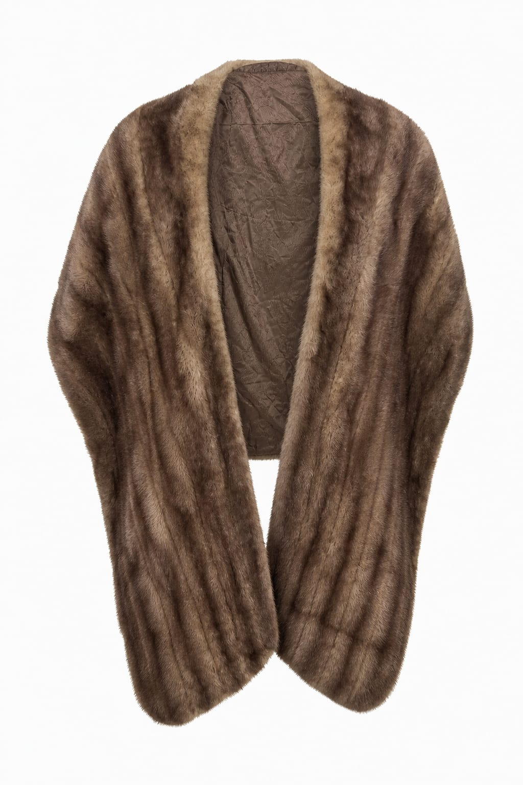 Vintage 1950s Luxurious Brown Fur Stole Women’s Mid Century