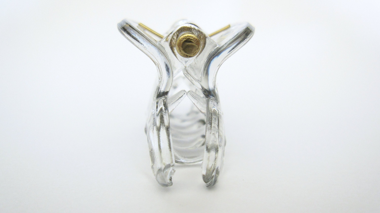 Extra tiny mini clear transparent peach gray hair claw clip for fine, thin hair