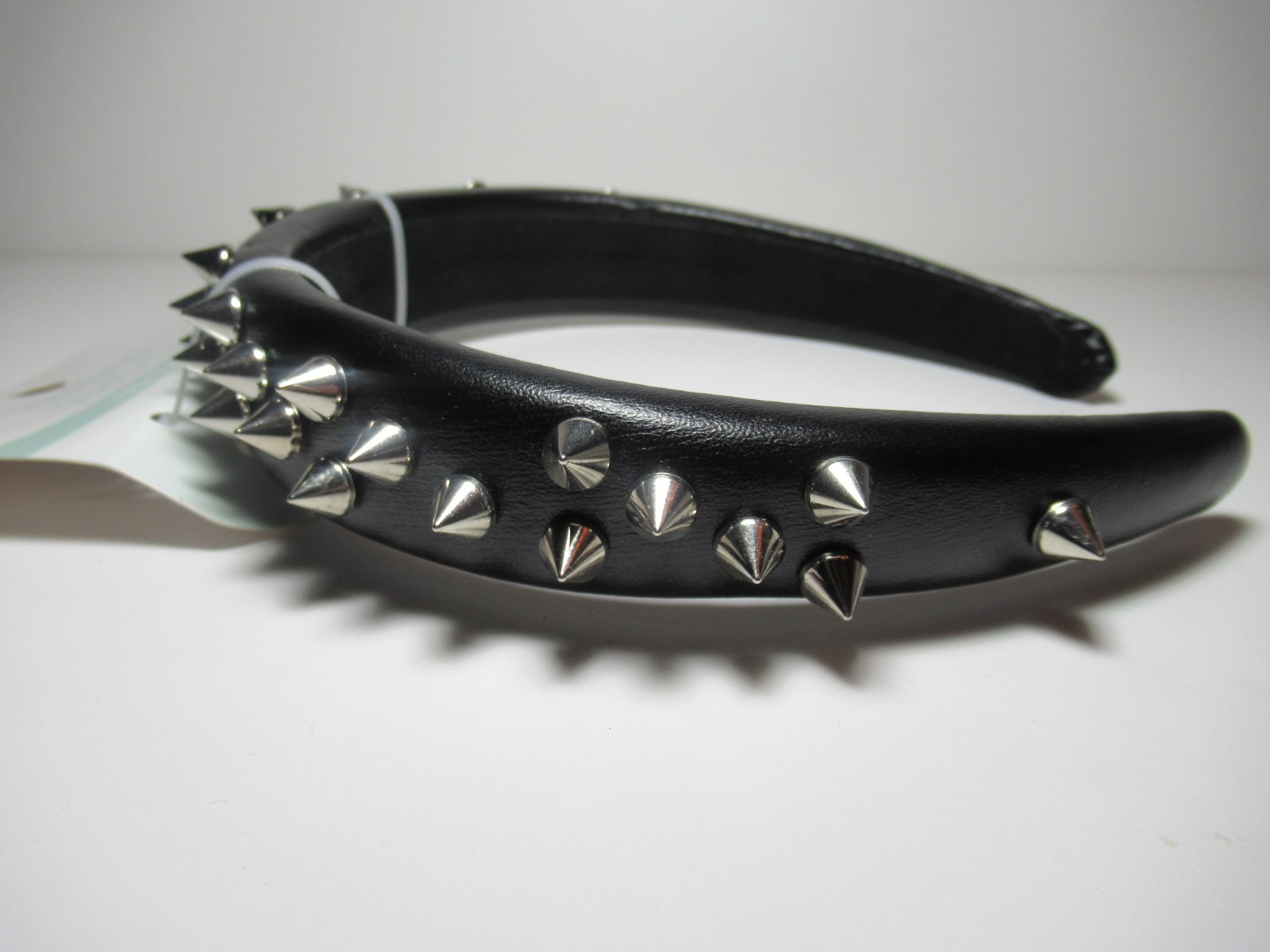 1 Black & 1 Pink Pleather Studded Spiked Headband Punk Alt Kawaii Goth Emo New