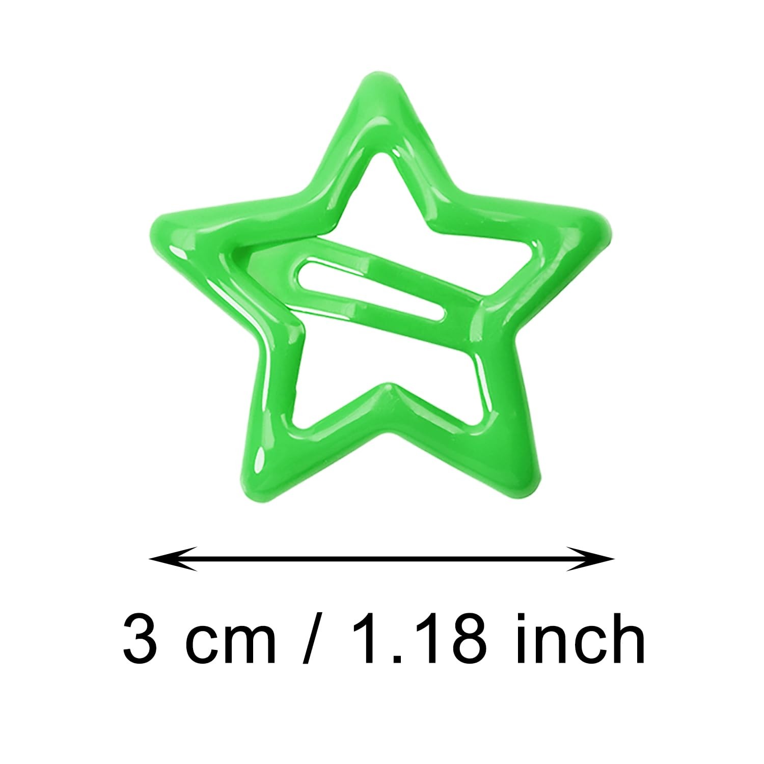 Penta Angel Star Hair Clips 12Pcs Small Metal 20 Count (Pack of 1), Green