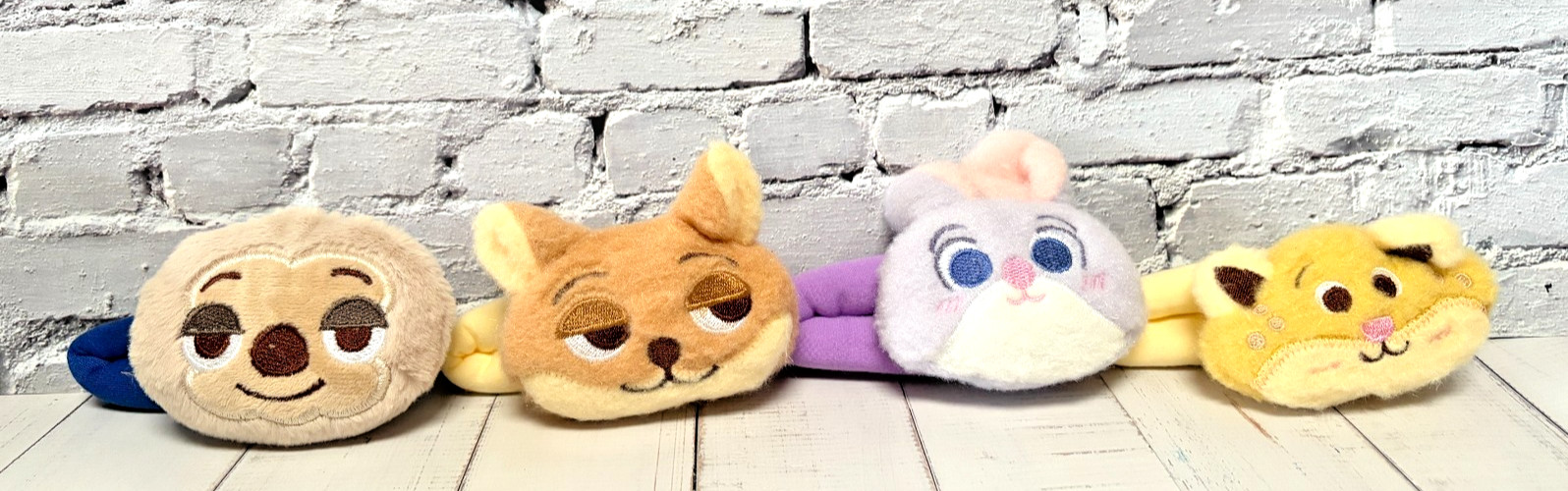 Kawaii Plush Animal Set 4pcs Soft Snap 12cm Hair Clips – Fox Bunny Sloth Cat