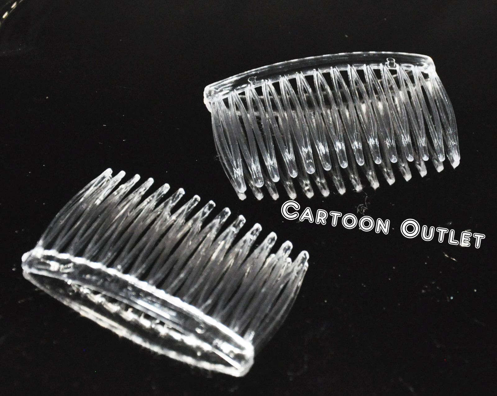 12 Clear Plastic Hair Combs Ready to Decorate Bridal Accessory DIY Quinceanera