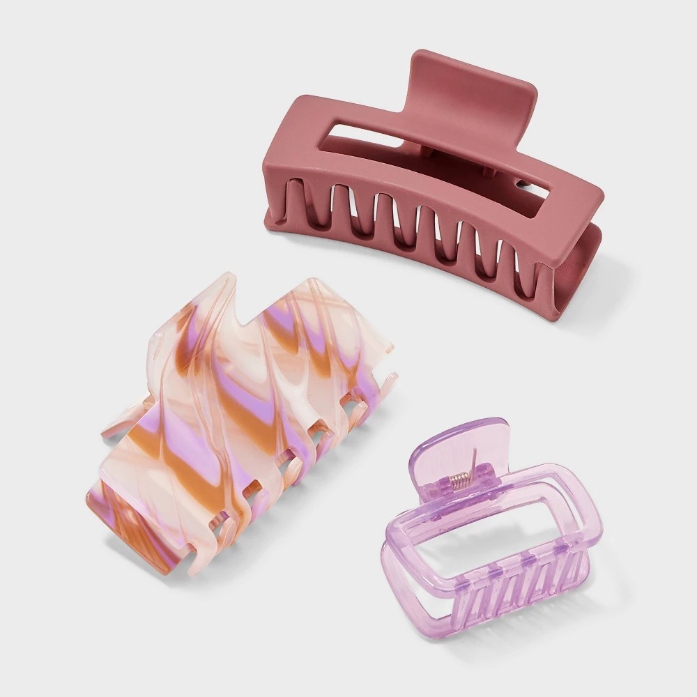 Cutout Claw Hair Clip Set 3pc – Universal Thread Purple