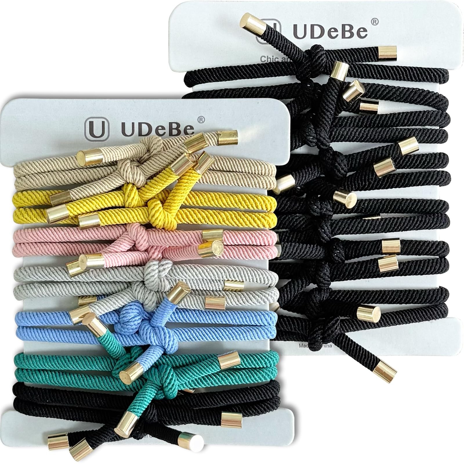UDeBe Hair SlideProof Knot Hair Tie Bracelets Elastics 26 Counts