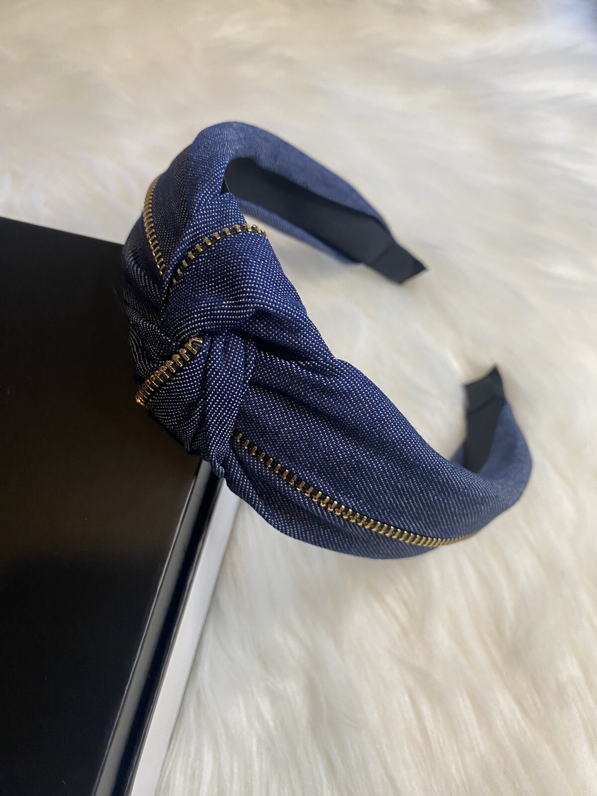 Denim Blue Knot Headband Hairband New Handmade Women Fashion Gift