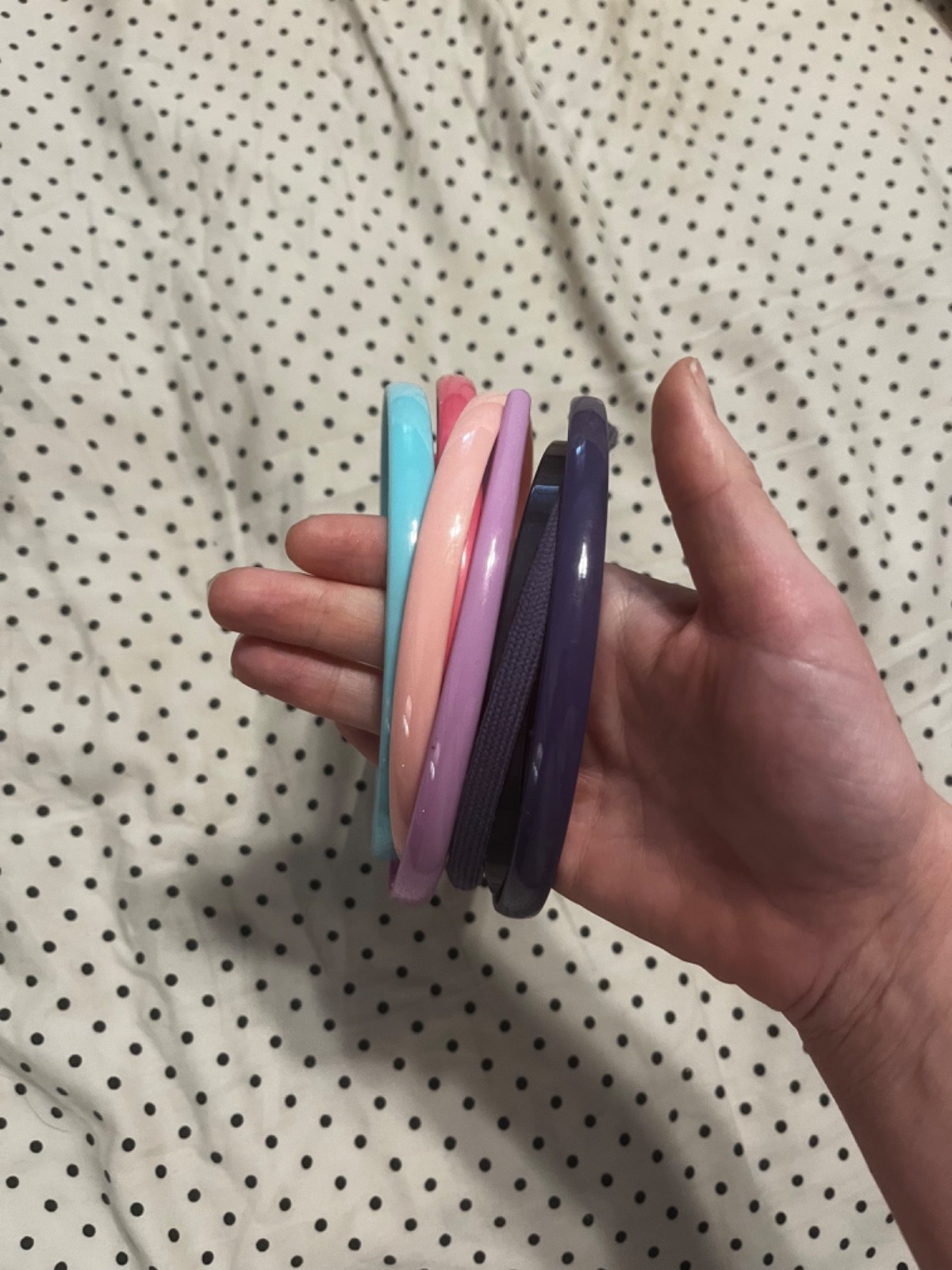 headbands 7 count pink/purple/blue assorted styles