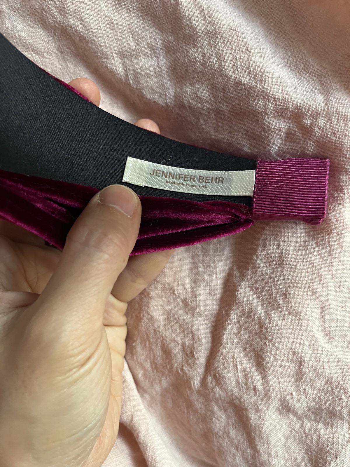 Lot of 3 Jennifer Behr SILK headbands pink purple gold