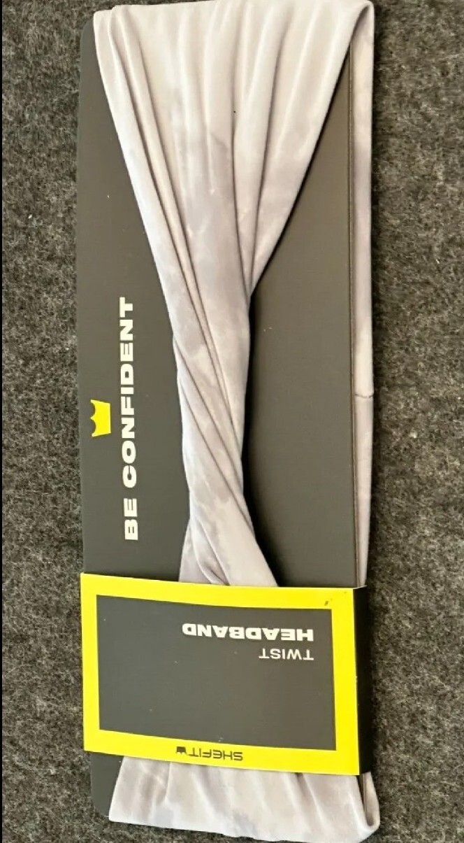 SHEFIT Womens Twist Headband Gray One Size NWT Stretch Active A12