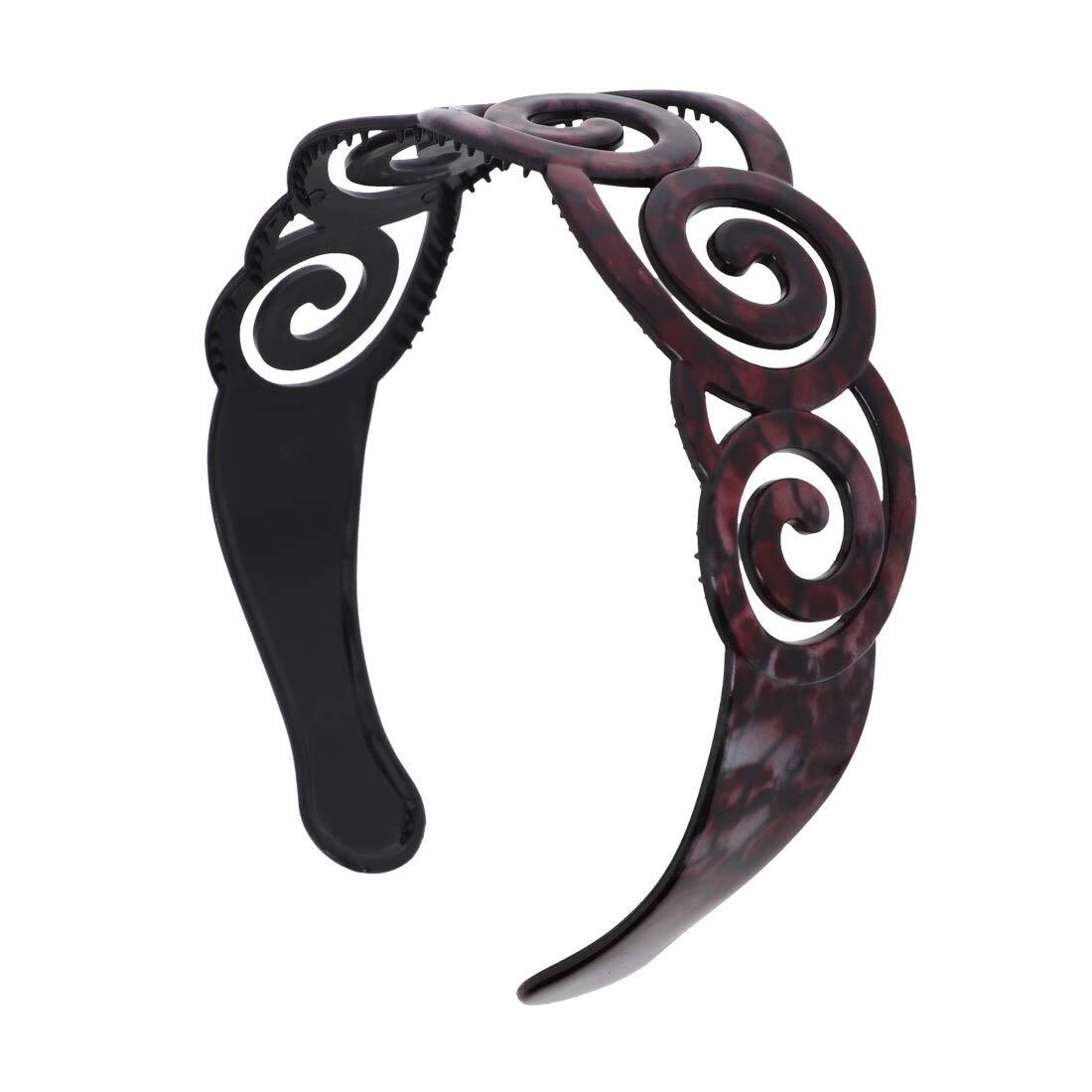 2 inch Curly Swirl Wide Headband for Women and Girls (Motique Accessories)