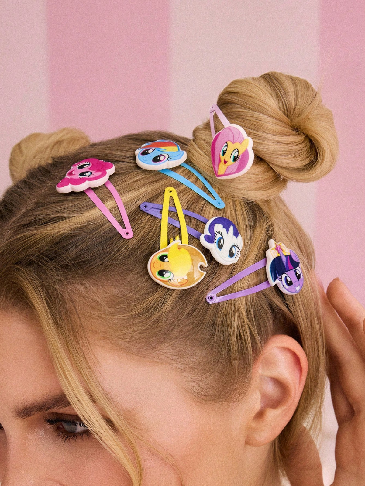 My Little Pony Cute Kawaii Y2K Contour Barrettes Snap Hair Clips – 6 Pairs