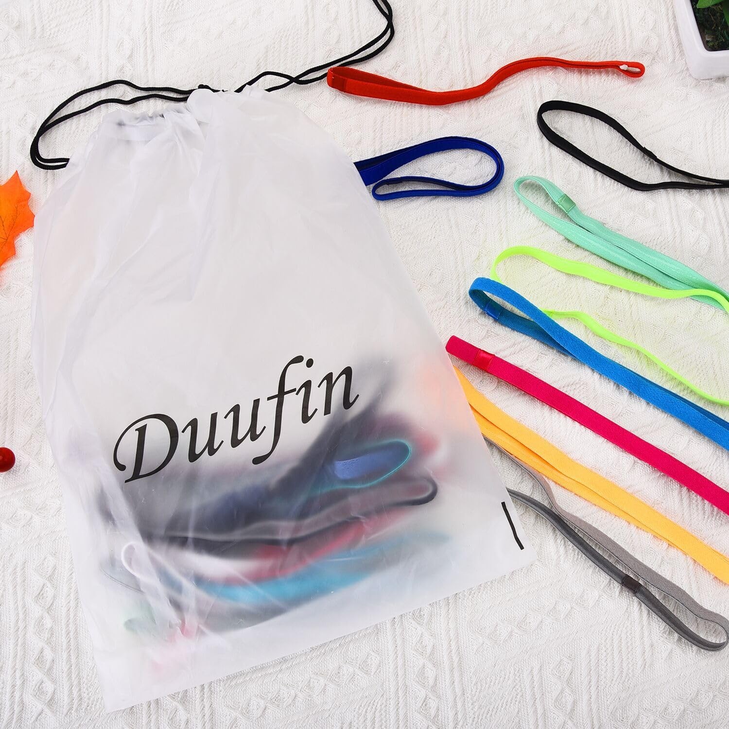 20 Pieces Elastic Headbands Non Slip Sport Headband Colorful Hair Bands Workout