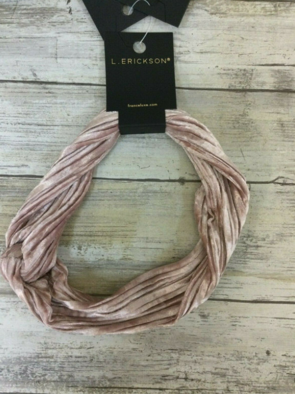 L. Erickson Twist Front Soft Headwrap Set – Pack of 3, Black/Blush/Leopard NEW