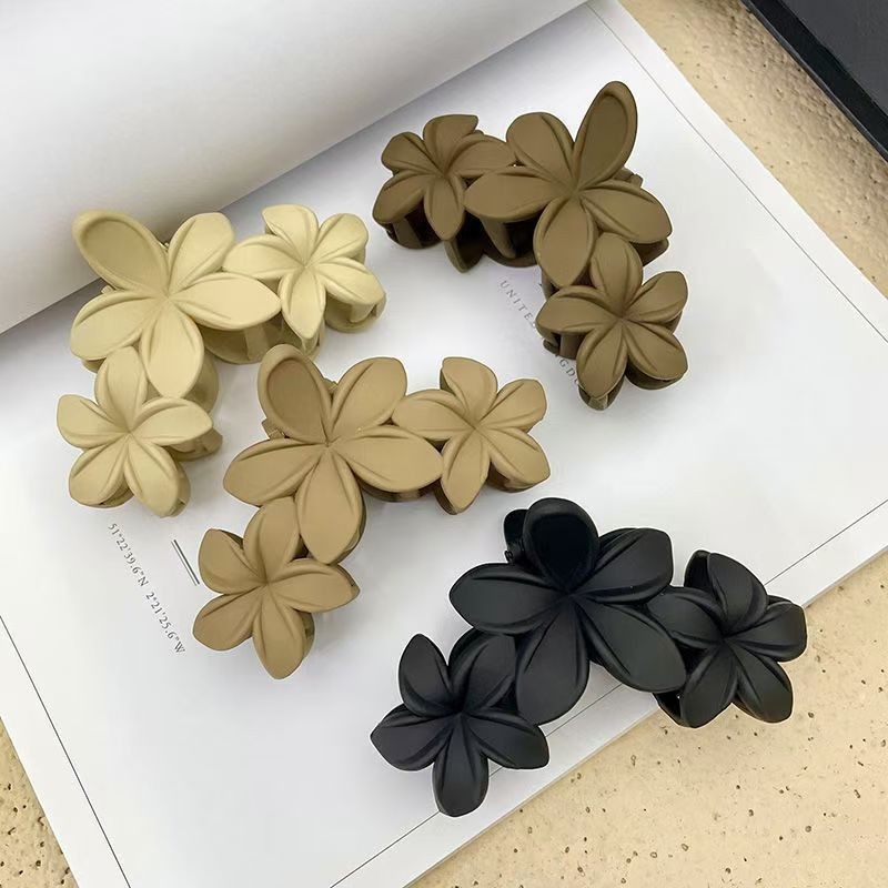 4PCS Large Flower Hair Claw Clips Non-Slip Matte Strong Hold for Thick Hair
