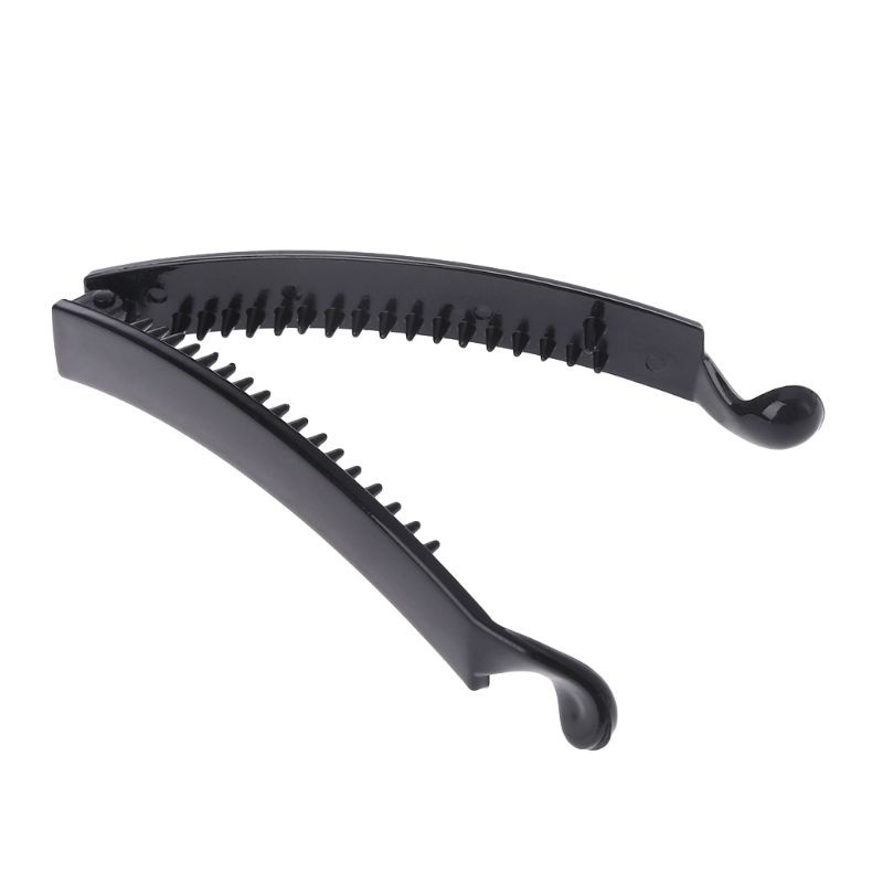 2 Pieces 10 for cm Banana Hair Clips Black Square for Head Plastic Barrette