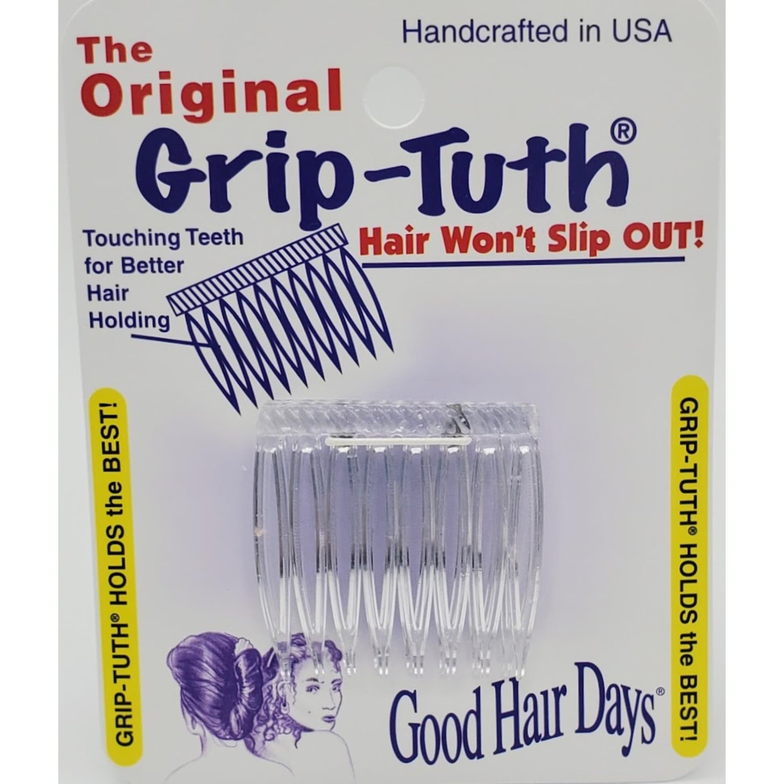 Good Hair Days Grip-Tuth Combs – 1 1/2 Side Combs, For All Types Of Hair, De…
