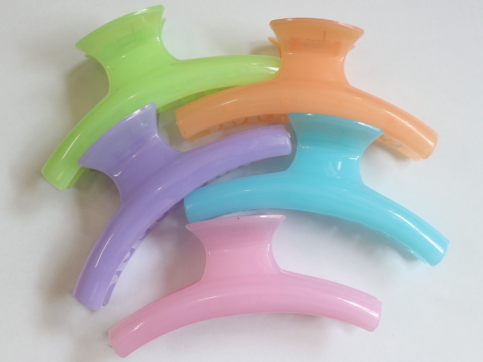 2 Fashion Jelly Tone Plastic Bath Hair Claw Clamp Clips Shower Hairpins 115mm