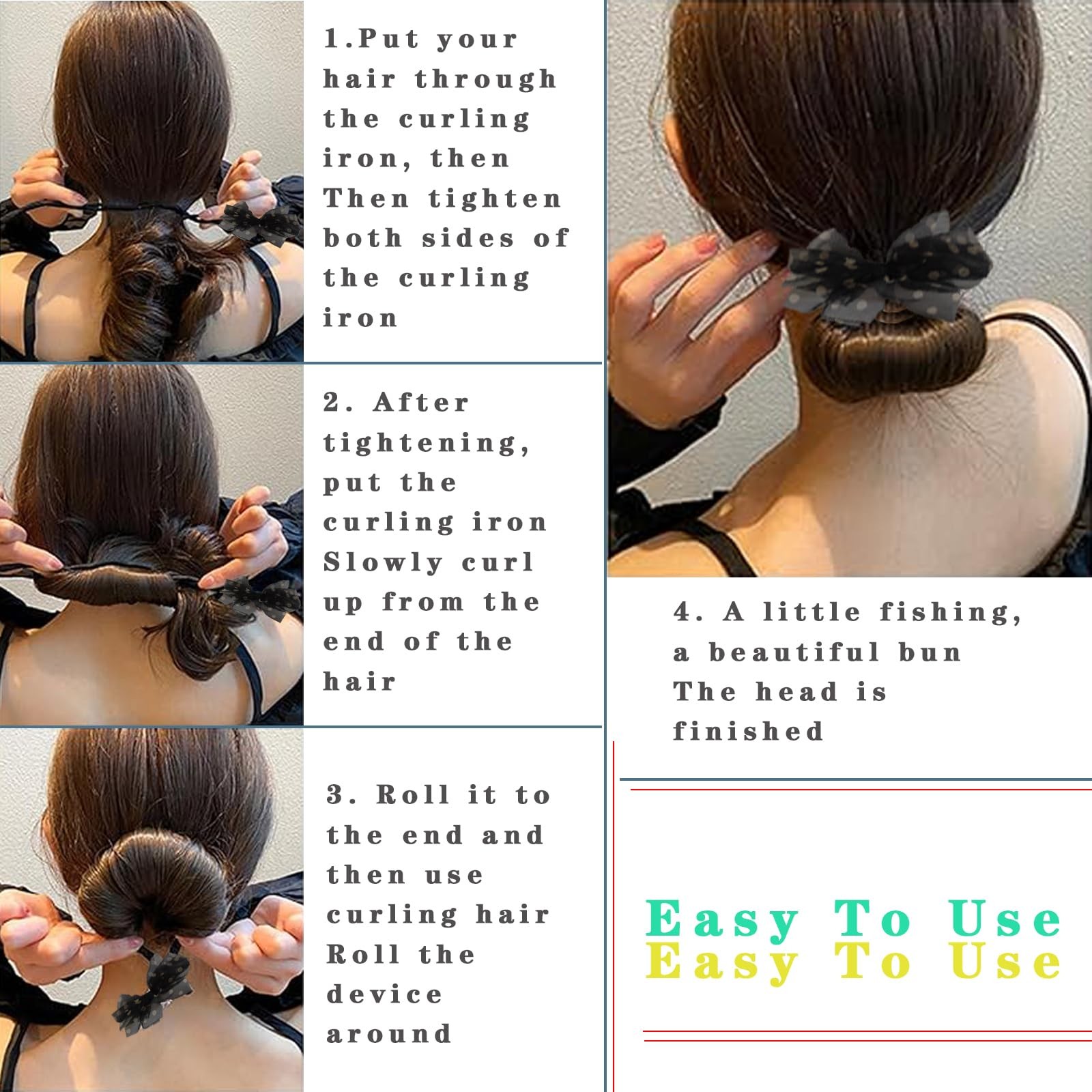 3 Pcs Bun Maker Donut Hair Bun Twister Hair Clips French Twist Hair Maker