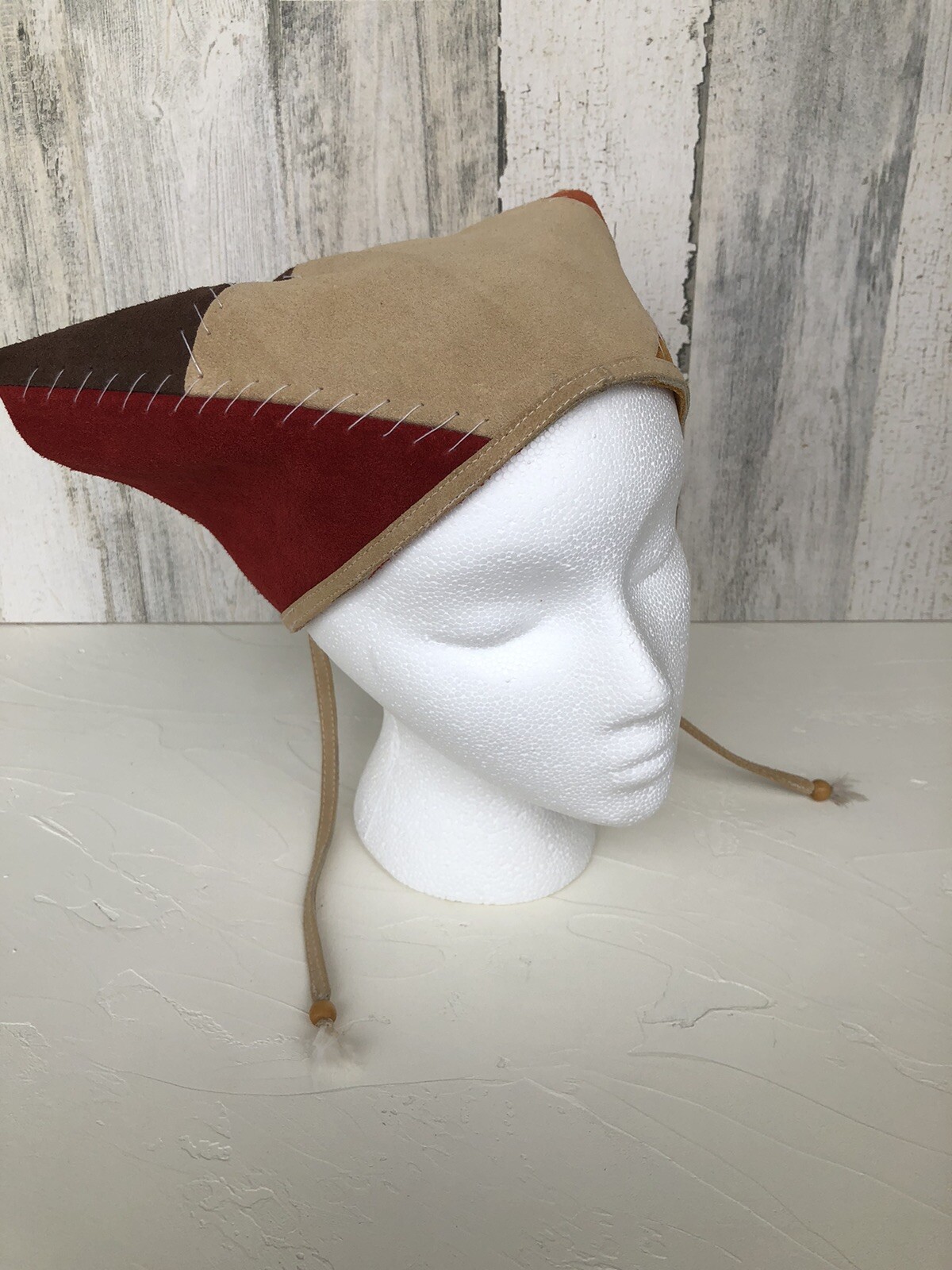 Y2K GAP Cowhide Bandana Patchwork Head Kerchief Triangle Hair Accessory Women’s