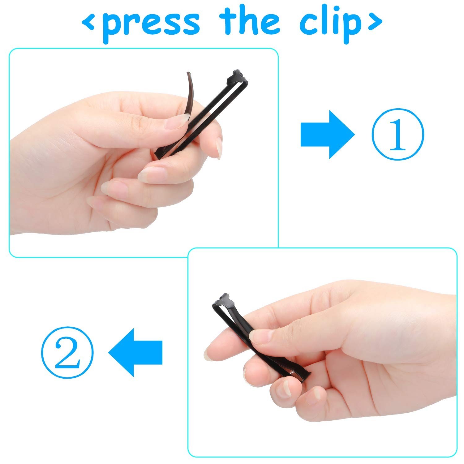 48 Pcs Open Center Hair Clips for Women – No Slip Hold, 4 Colors, Fine Hair Frie