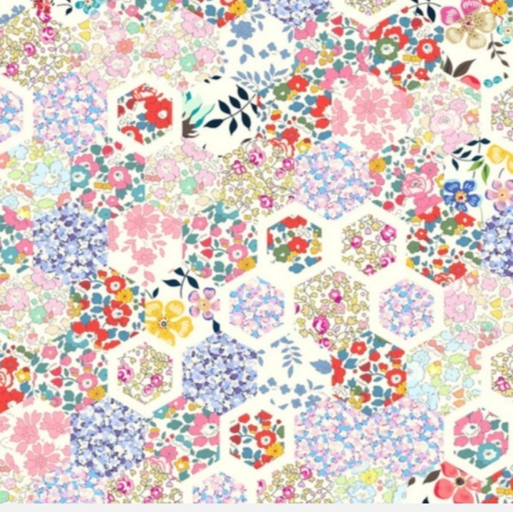 Liberty Art Fabric Scrunchie Patchwork Stories Pastel Cottagecore Bespoke Pink