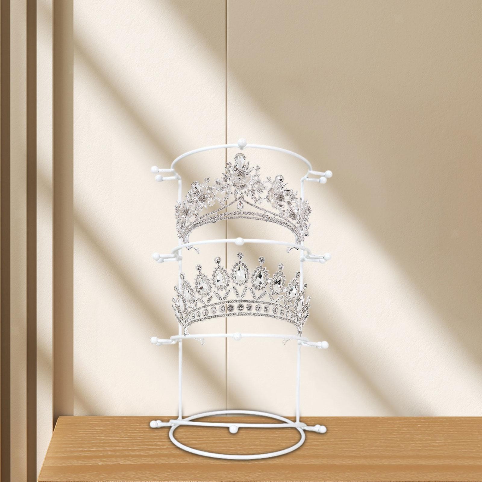 Hair Crown Rack Jewelry Storage Rack Four Tier Hanging Creative Tiara Display